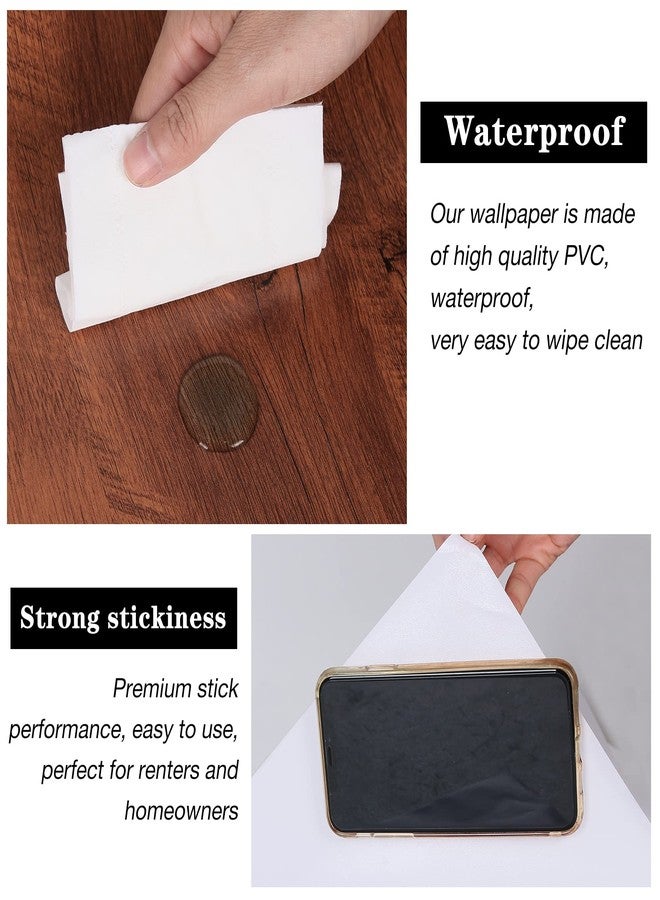 TORC Brown Wood Wallpaper Peel and Stick 17.1"x120", Faux Wood Contact Paper for Table Cabinet Dresser, Self Adhensive Removable Waterproof - Image 3